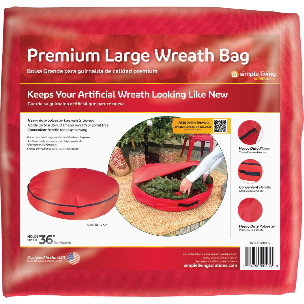 Simple Living Solutions 36 In. Wreath Bag Image 4