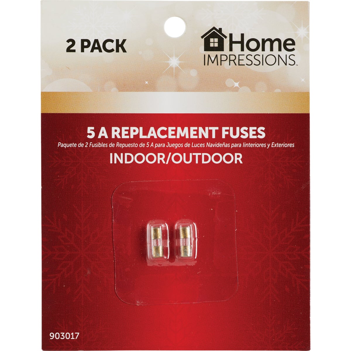 Home Impressions 5A Glass Christmas Light Set Fuses (2-Pack)