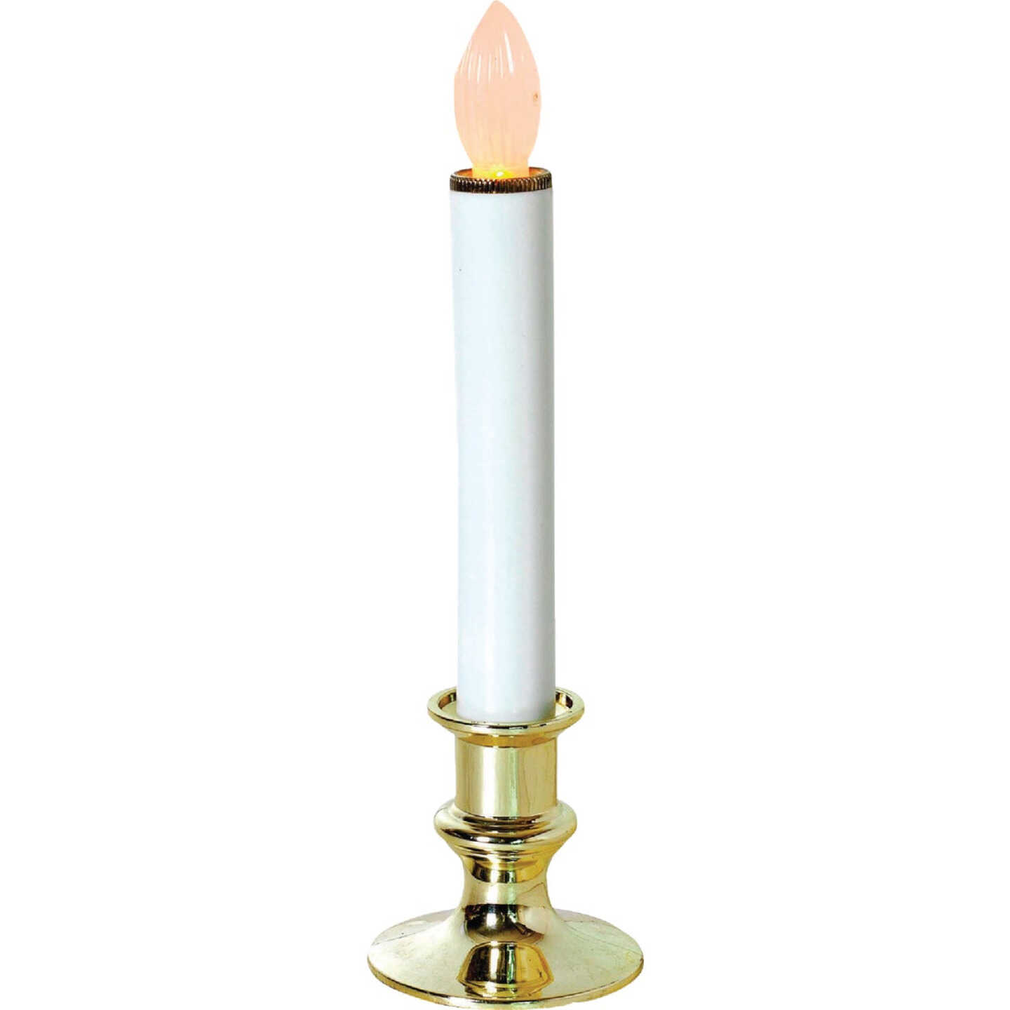 J Hofert 9 In. H. x 2.5 In. Dia. Gold LED Battery Operated Candle with Timer Image 1