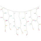 J Hofert Multi 100-Bulb Mini Incandescent Icicle Light Set with White Wire Image 5