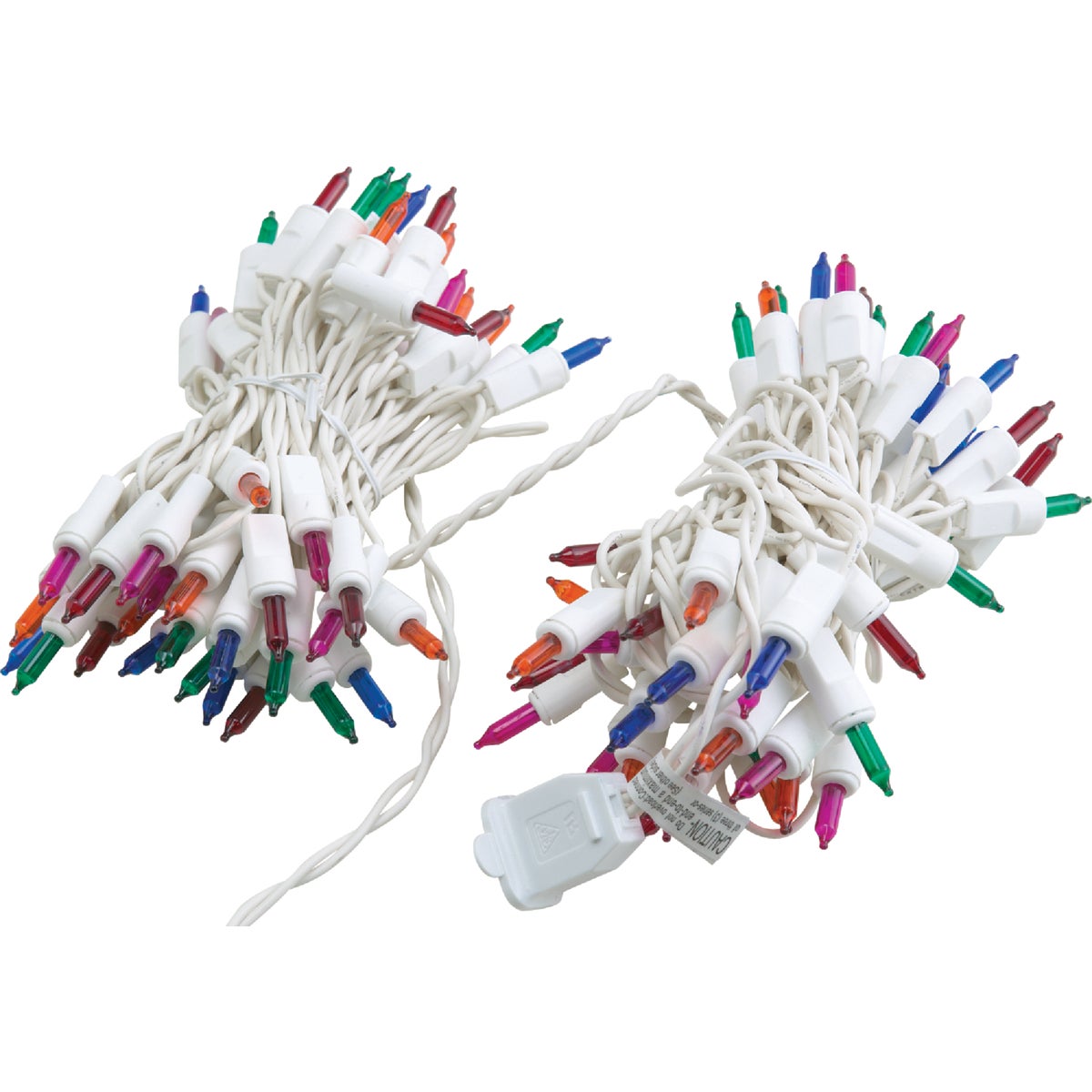 J Hofert Multi 100-Bulb Mini Incandescent Icicle Light Set with White Wire Image 8