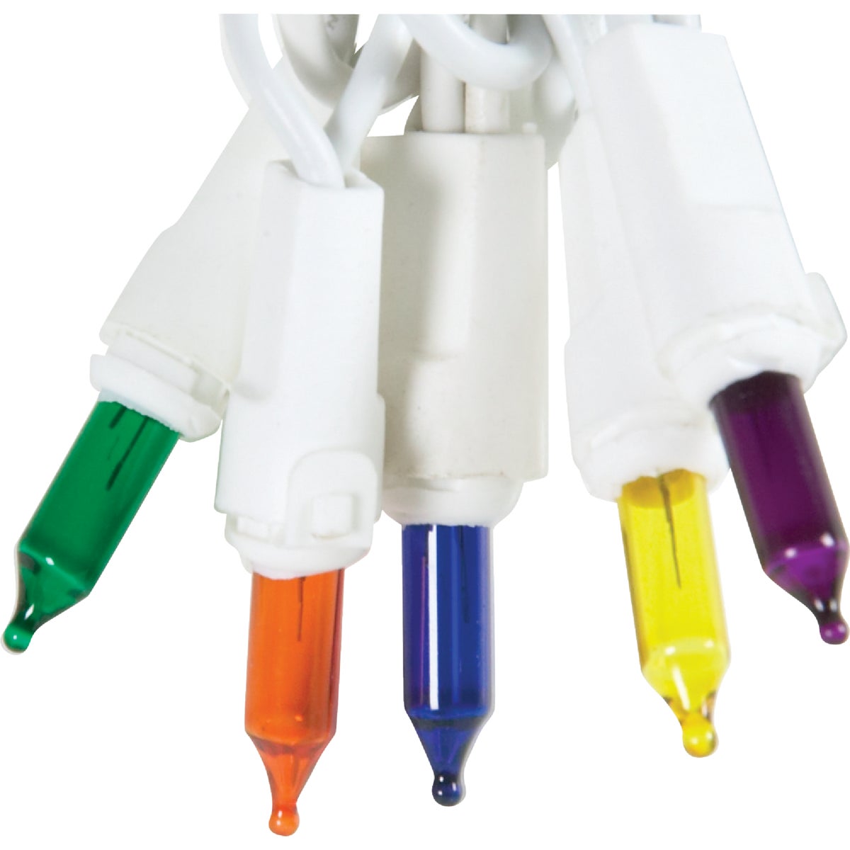 J Hofert Multi 150-Bulb Heavy-Duty Mini Incandescent Icicle Light Set with White Wire Image 1