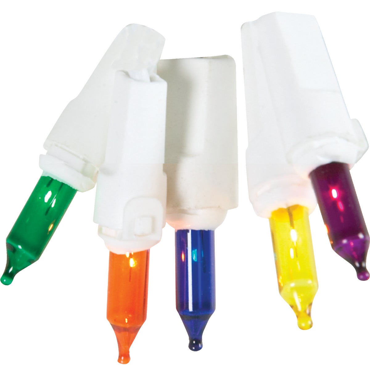 J Hofert Multi 150-Bulb Heavy-Duty Mini Incandescent Icicle Light Set with White Wire Image 5