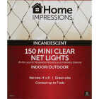 Home Impressions Clear 150-Bulb Mini Incandescent 4 Ft. x 6 Ft. Heavy-Duty Net Light Set Image 3