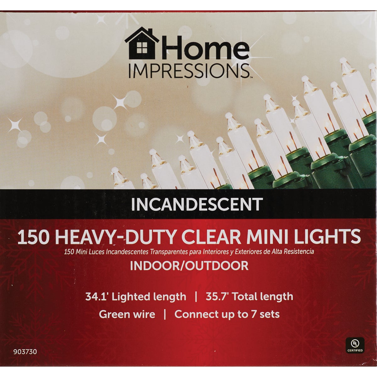 Home Impressions Clear 150-Bulb Heavy-Duty Mini Incandescent Light Set Image 2