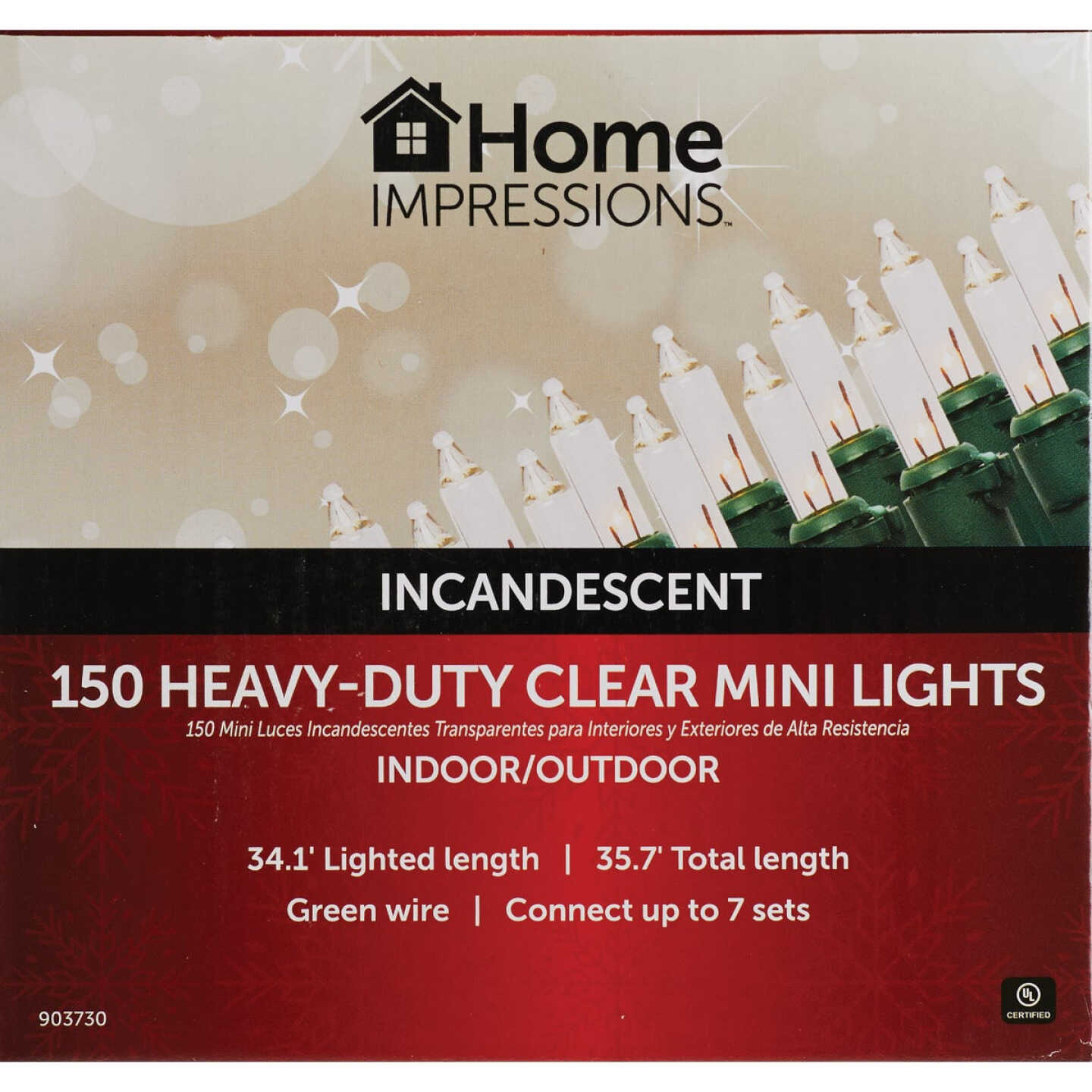 Home Impressions Clear 150-Bulb Heavy-Duty Mini Incandescent Light Set Image 2