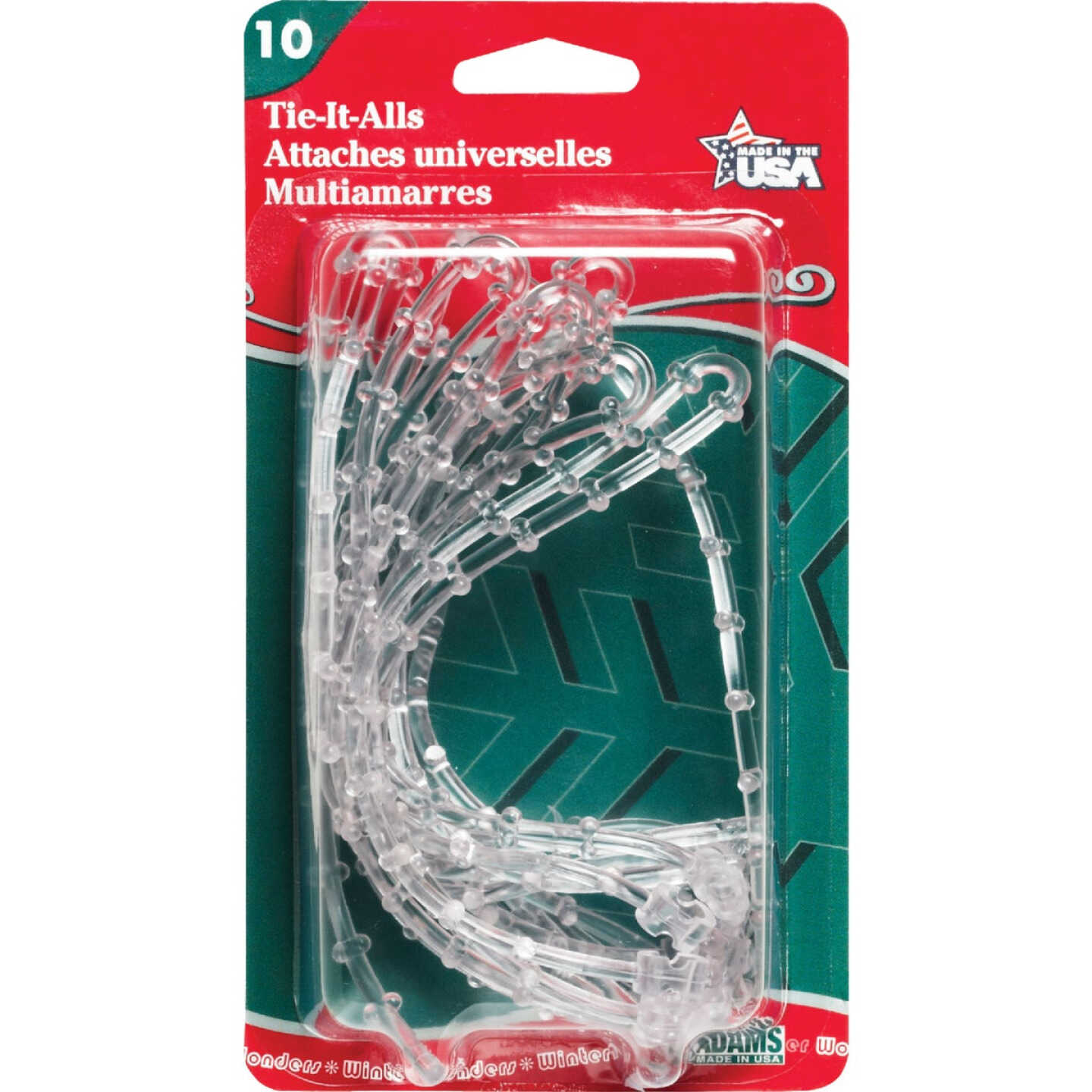 Adams 12 In. Clear Plastic Garland Tie (10-Pack) Image 1