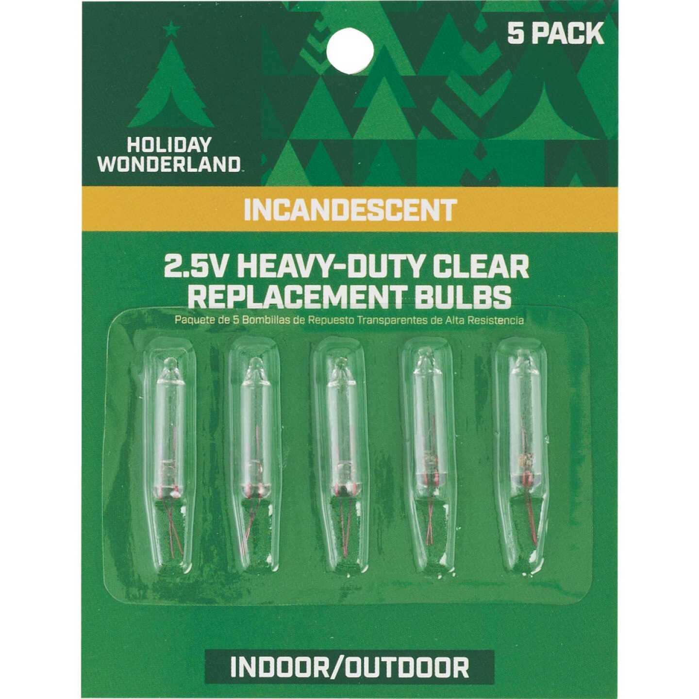 Home Impressions Heavy-Duty Mini Clear 2.5V Replacement Light Bulb (5-Pack) Image 2