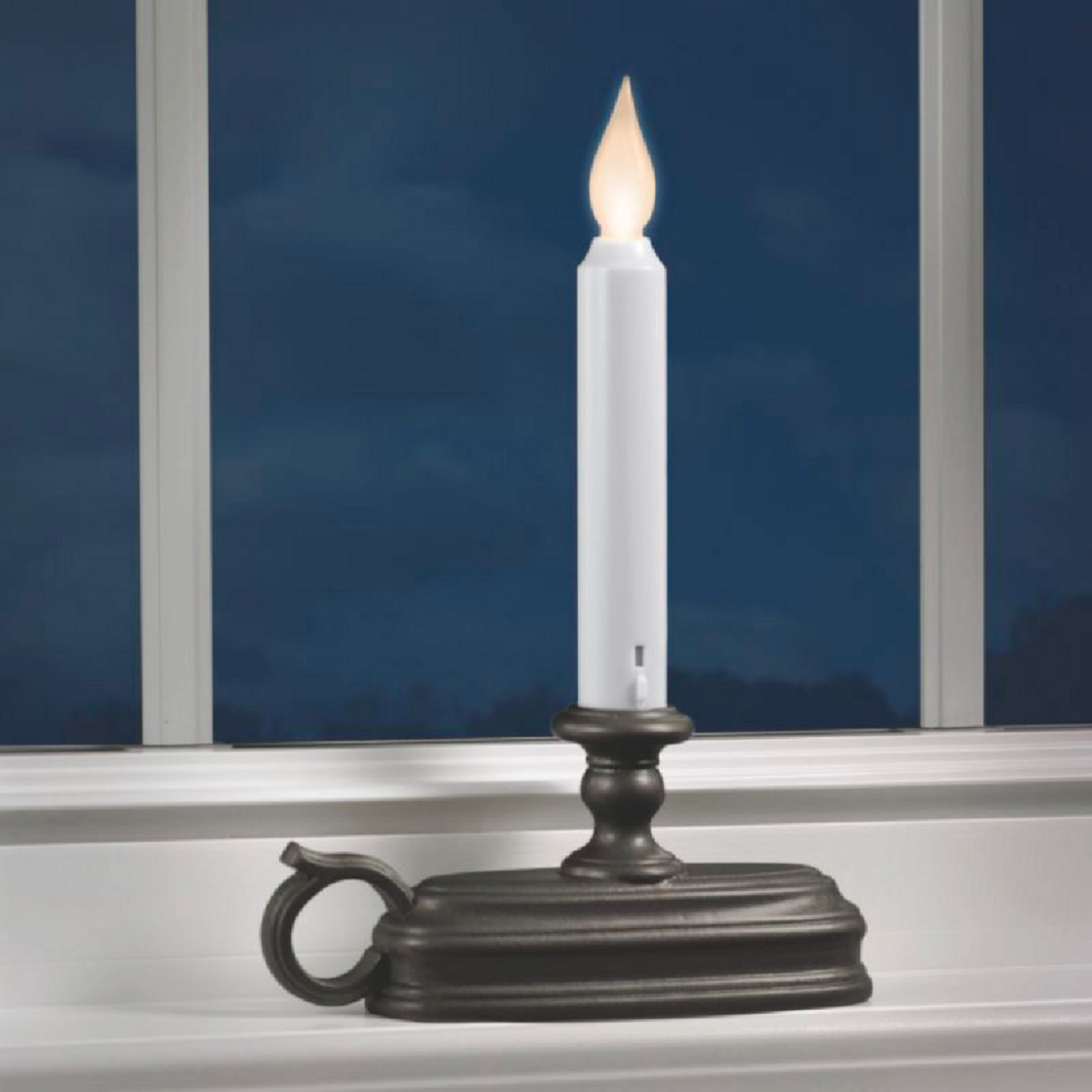 Xodus Deluxe 6 In. W. x 9 In. H. x 1.75 In. D. Aged Bronze LED Battery Operated Candle Image 1