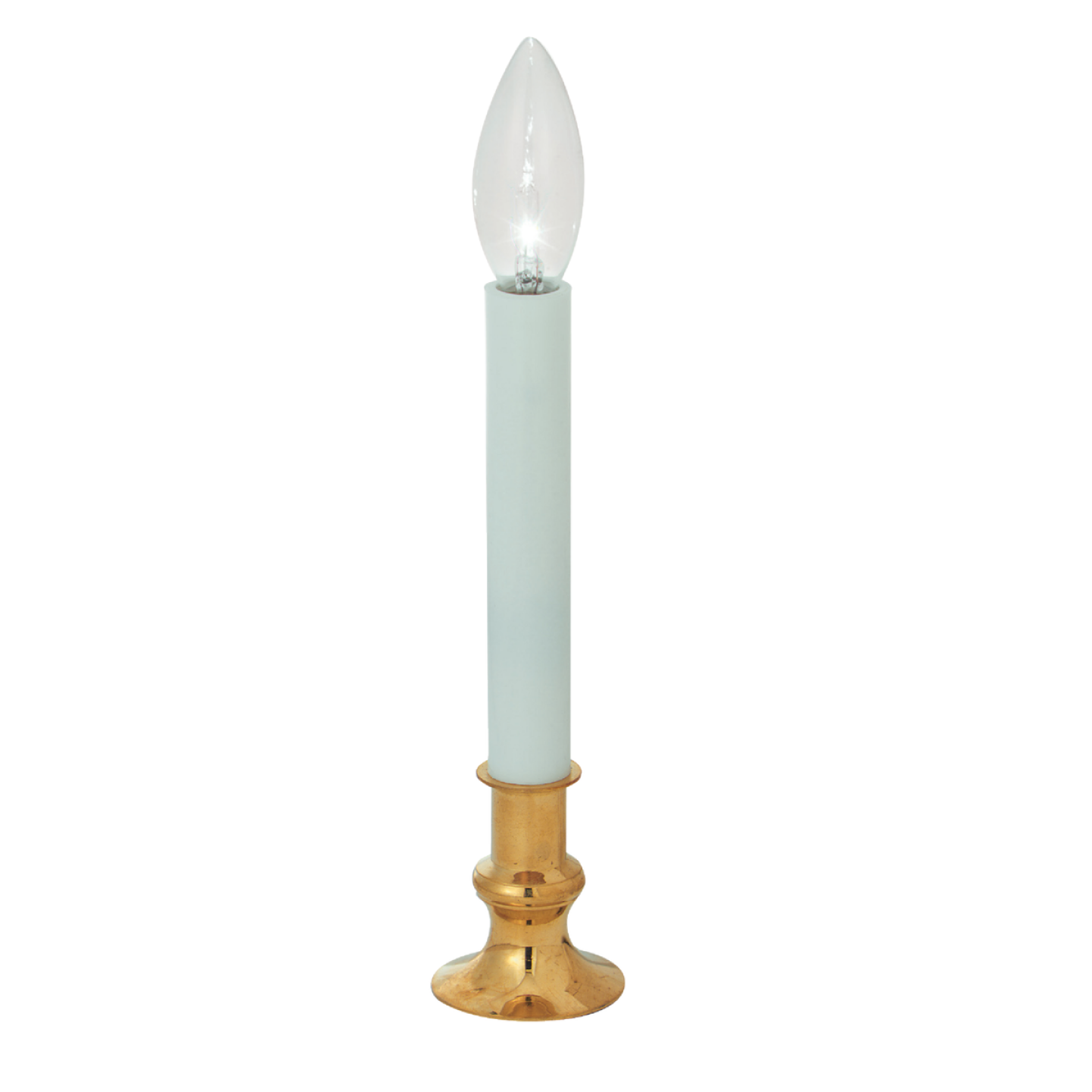 J Hofert Brass Incandescent Electric Candle with Sensor Image 1