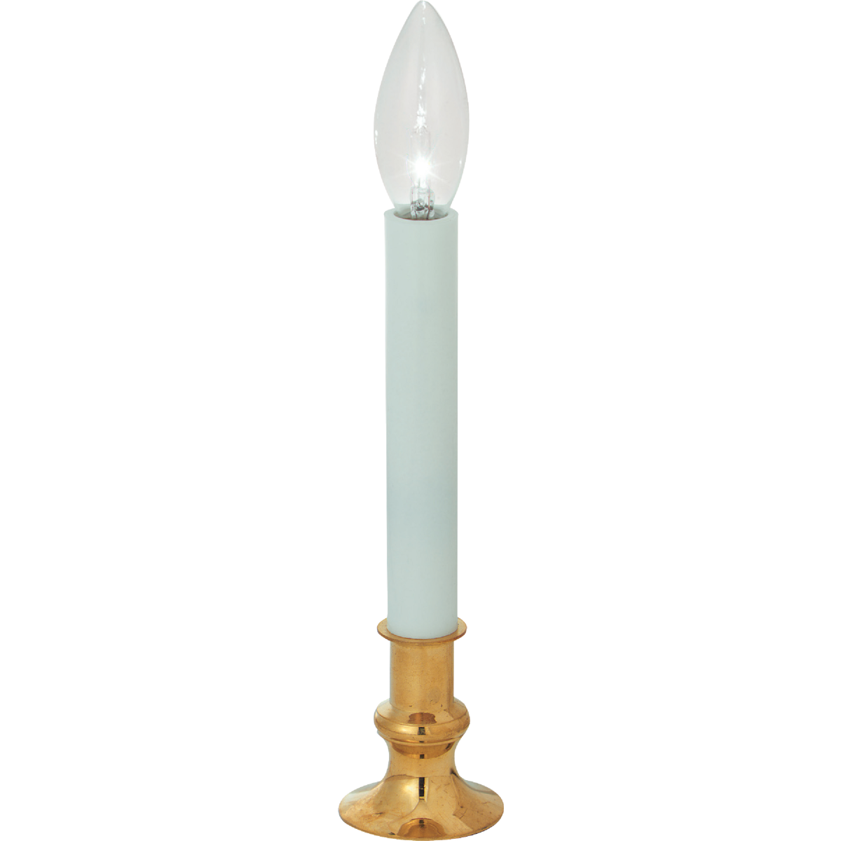 J Hofert Brass Incandescent Electric Candle with Sensor Image 2