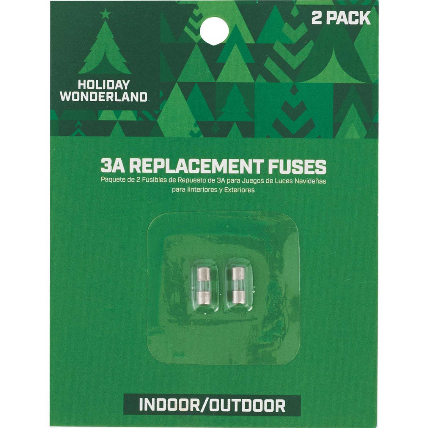 Home Impressions 3A Glass Christmas Light Set Fuses (2-Pack) Image 1