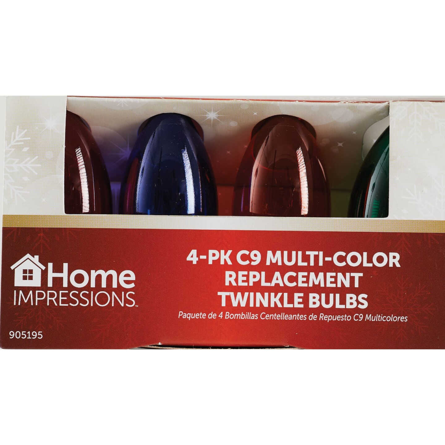 Home Impressions C9 Multi Twinkle 125V Replacement Light Bulb (4-Pack) Image 2