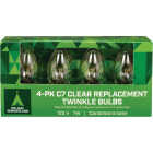 Home Impressions C7 Clear Twinkle 125V Replacement Light Bulb (4-Pack) Image 4