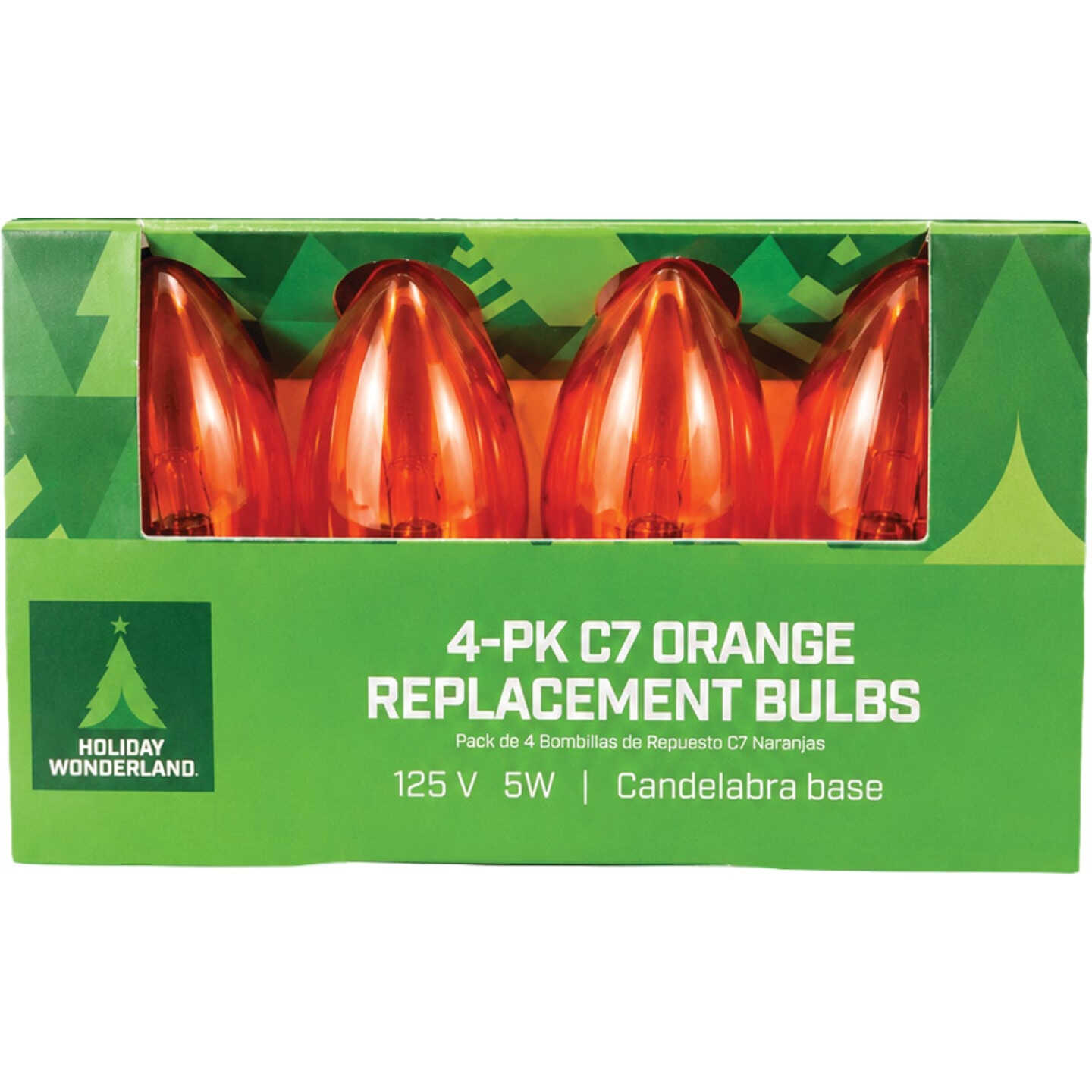Home Impressions C7 Orange Transparent 125V Replacement Light Bulb (4-Pack) Image 2