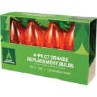 Home Impressions C7 Orange Transparent 125V Replacement Light Bulb (4-Pack) Image 3