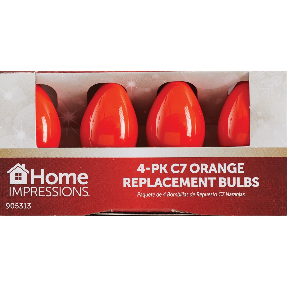 Home Impressions C7 Orange Ceramic 125V Replacement Light Bulb (4-Pack) Image 2