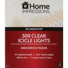 Home Impressions Clear 300-Bulb Mini
Incandescent Icicle Light Set with
White Wire Image 3