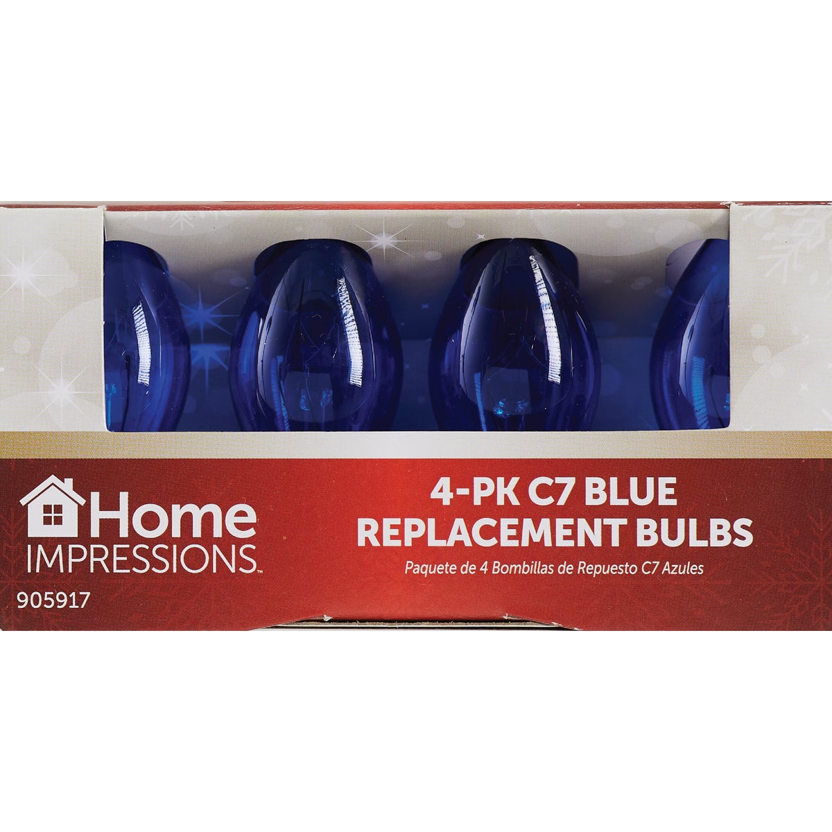 Home Impressions C7 Blue Transparent 125V Replacement Light Bulb (4-Pack) Image 2