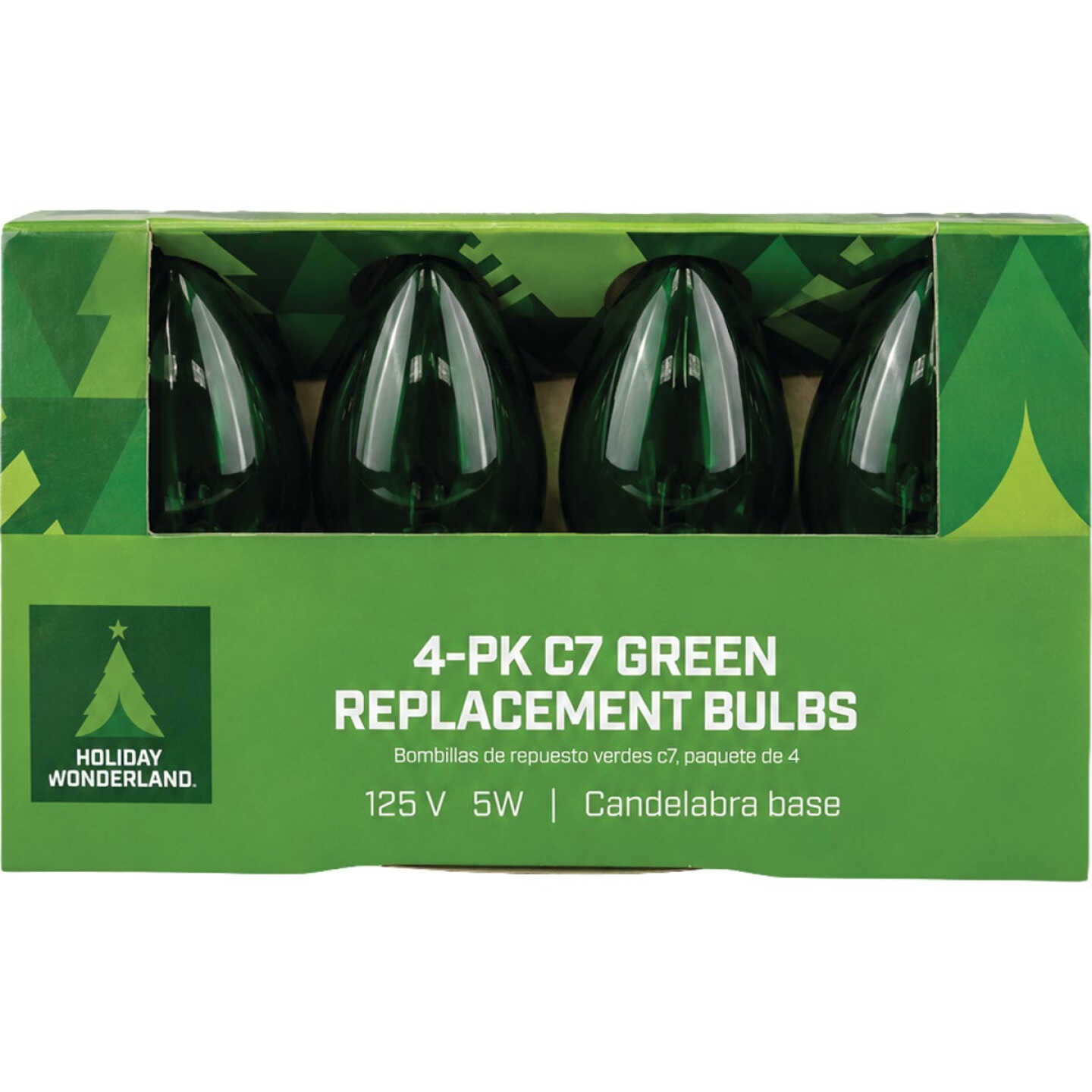 Home Impressions C7 Green Transparent 125V Replacement Light Bulb (4-Pack) Image 2
