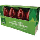 Home Impressions C9 Red Transparent 125V Replacement Light Bulb (4-Pack) Image 3