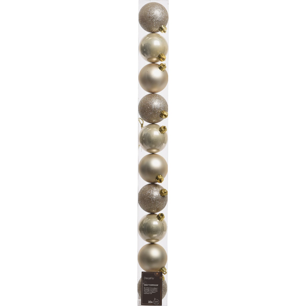 Holiday Wonderland 2.4 In. Shatterproof Pearl Bauble Christmas Ornament (10-Pack)