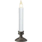Xodus 2.5 In. x 8 In. H. x 1.5 In. D. Aged Bronze Base Battery Operated Hot Spot Candle with 6 Hour Repeating Timer Image 1