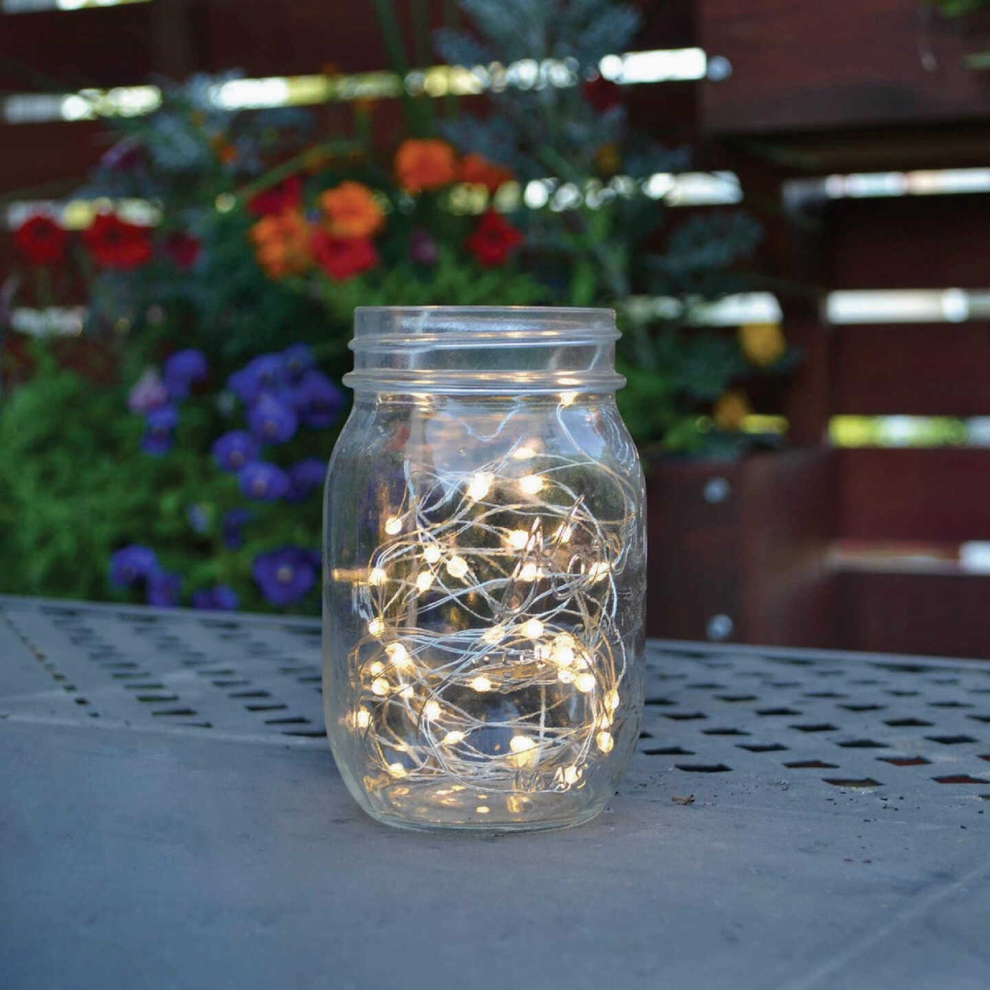 Holiday Bright Lights 100-Bulb Warm White Seed Micro LED Light Set with Silver Wire Image 2