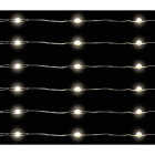 Holiday Bright Lights 50-Bulb Pure White Big Seed Micro LED Battery Operated Light Set with Silver Wire Image 2