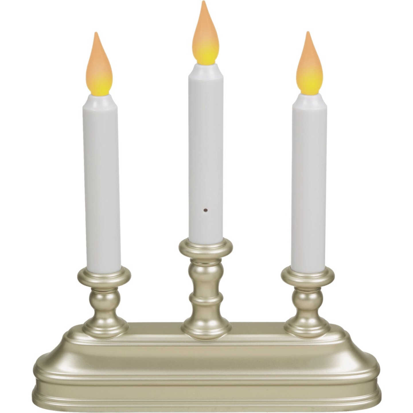 Xodus 10-1/4 In. x 9 In. x 2 In. Pewter LED Battery Operated Dual Candelabra Image 1