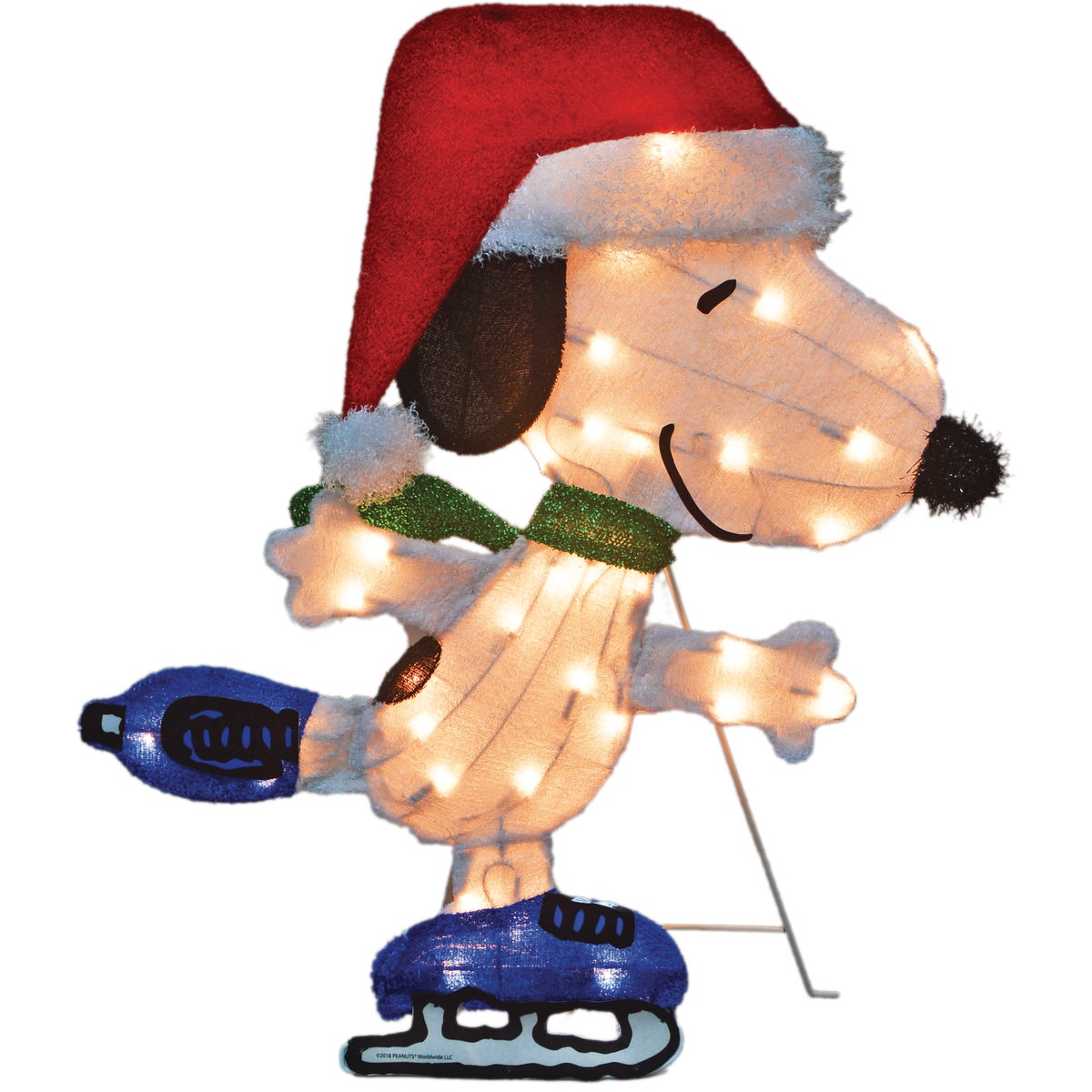Peanuts 24 In. LED 2D Skating Snoopy Holiday Yard Art