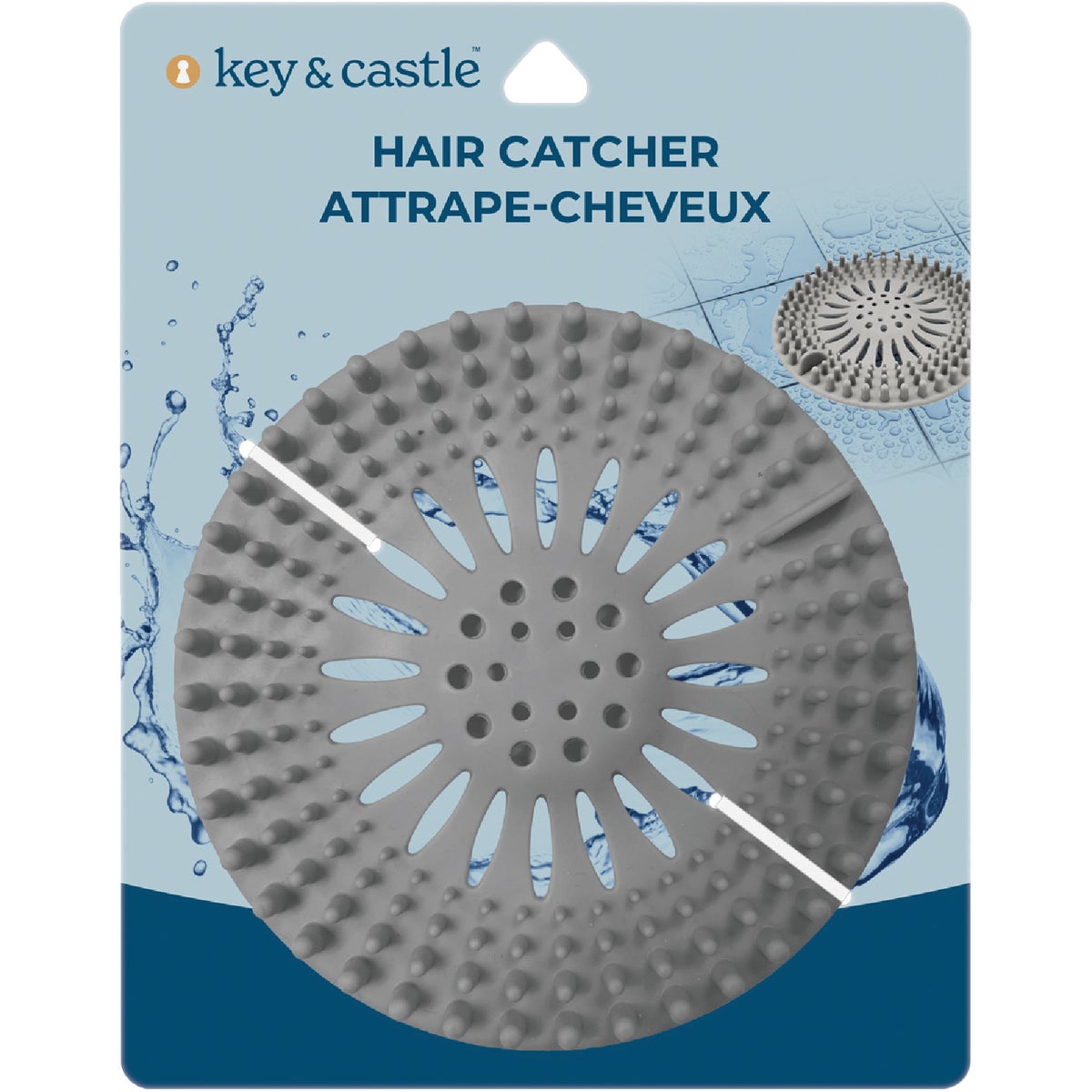 Key & Castle Hair Catcher Drain Cover