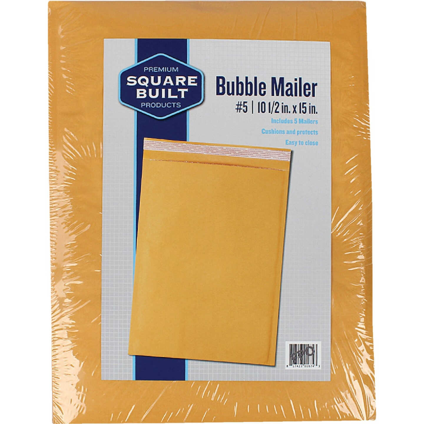 Square Built 10.5 In. x 15 In. #5 Bubble Mailer (5-Pack) Image 1
