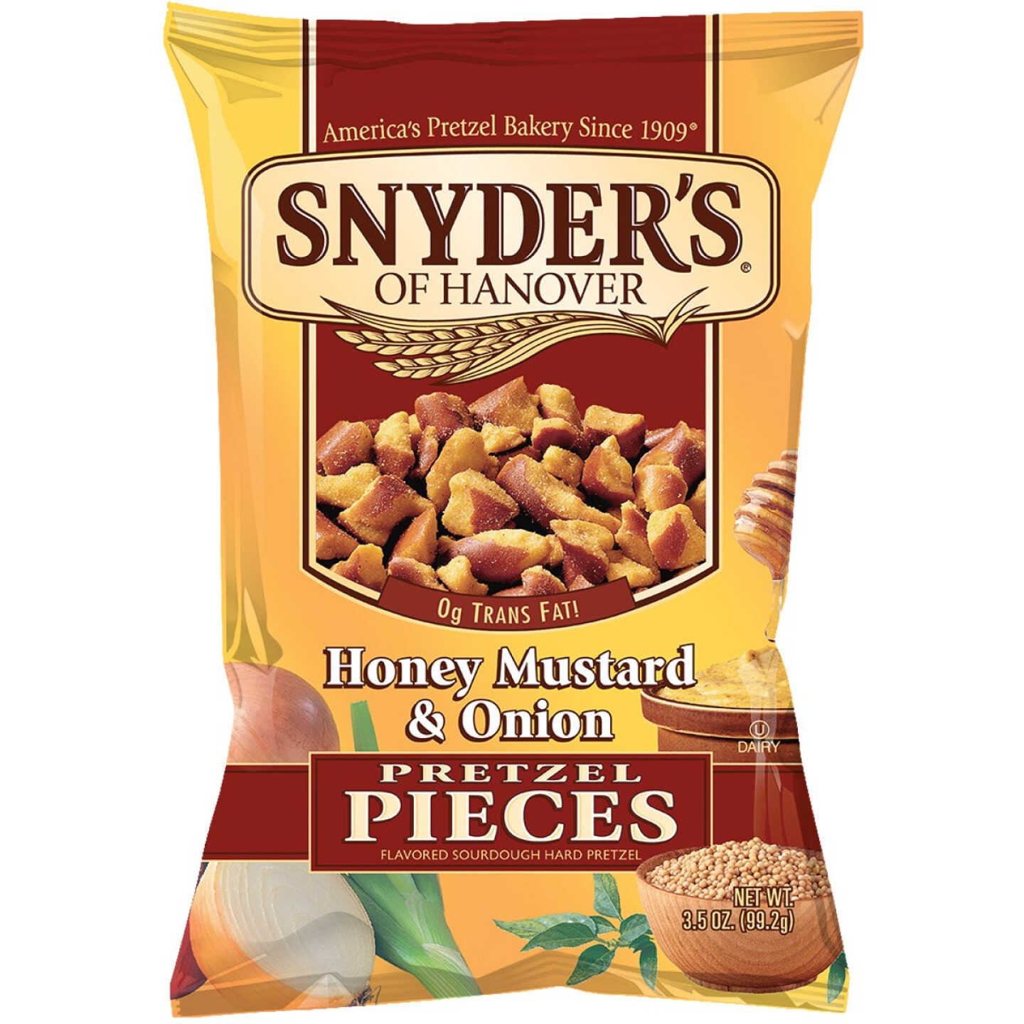 Snyder's of Hanover 3.5 Oz. Honey Mustard & Onion Pretzels Image 1