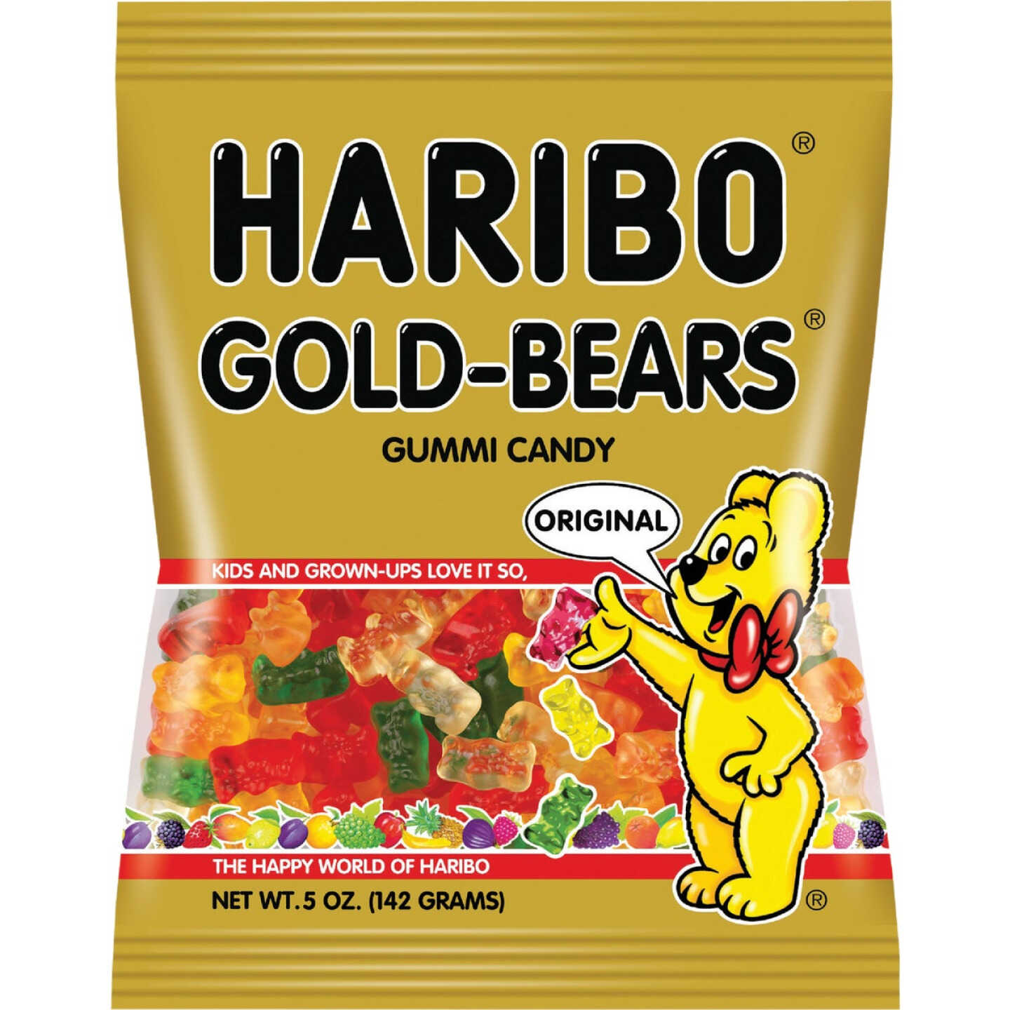 Haribo Gold-Bears Original Fruit Flavor 5 Oz. Candy Image 1