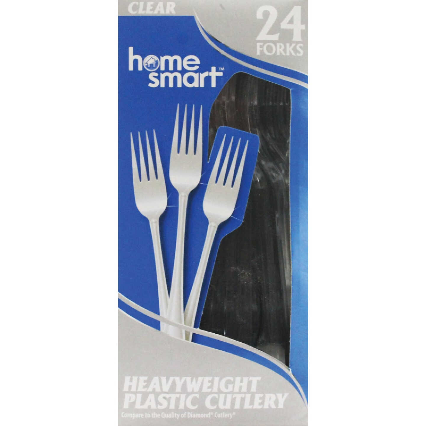 Home Smart Heavy Duty Plastic Forks (24-Count) Image 1