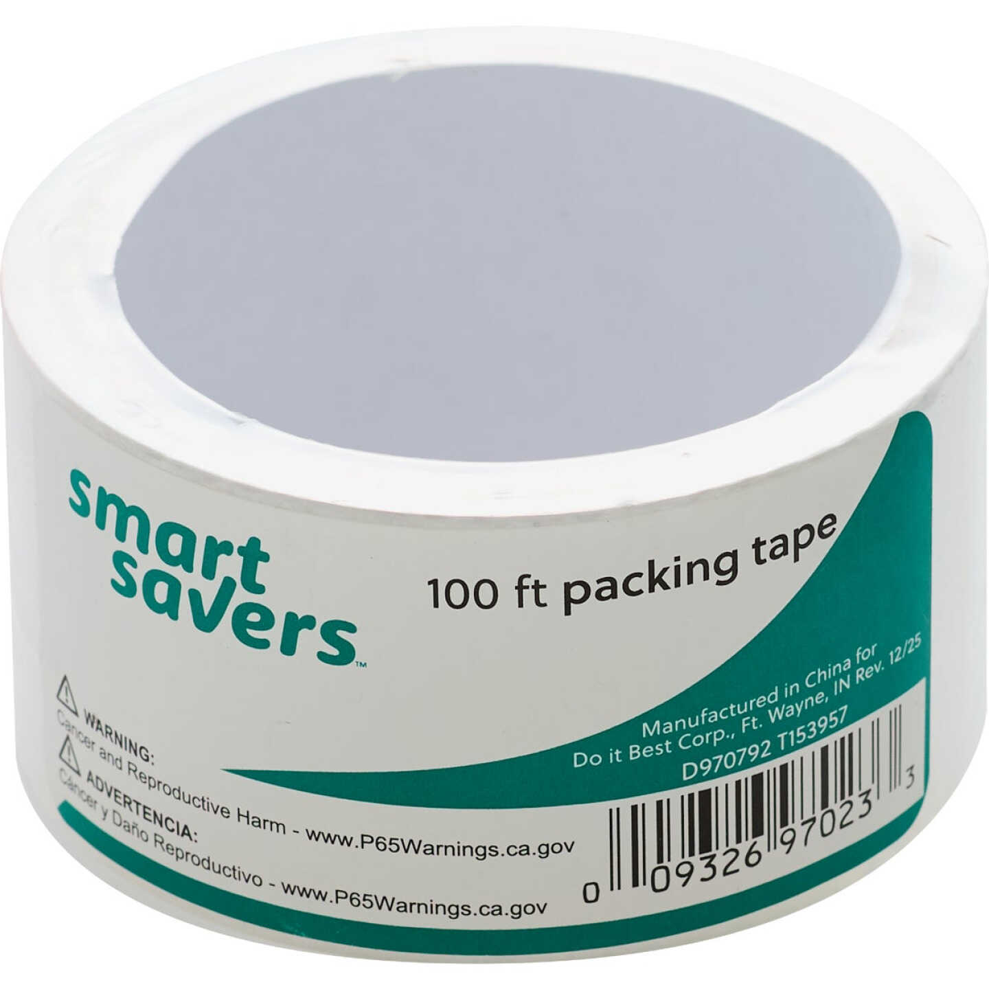 Smart Savers 4.80 cm x 100 Ft. Clear Packing Tape Image 1