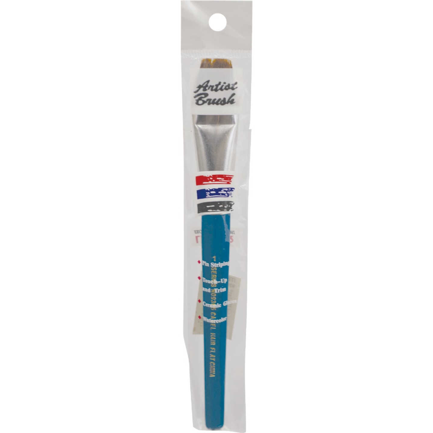Linzer 1 In. Camel Hair Flat Water Color Artist Brush Image 1