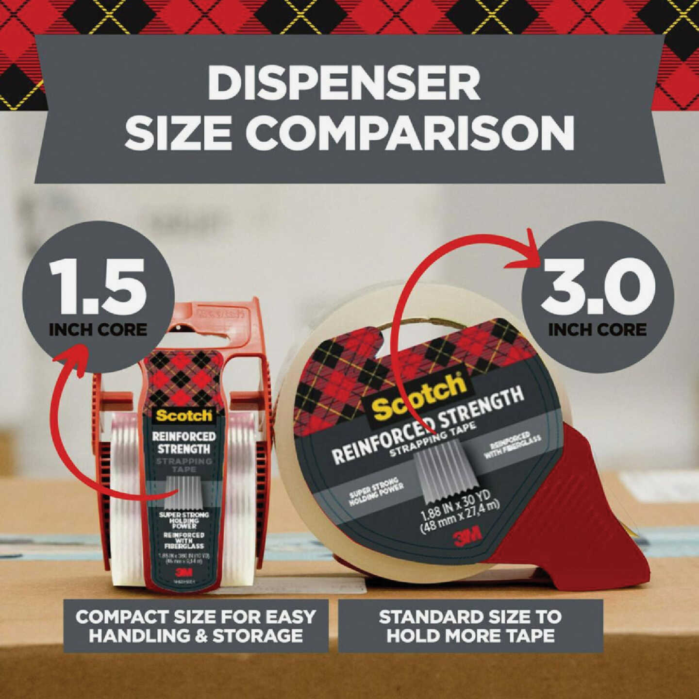 Scotch 2 In. W. x 360 In. L. Heavy-Duty Strapping Tape Image 2