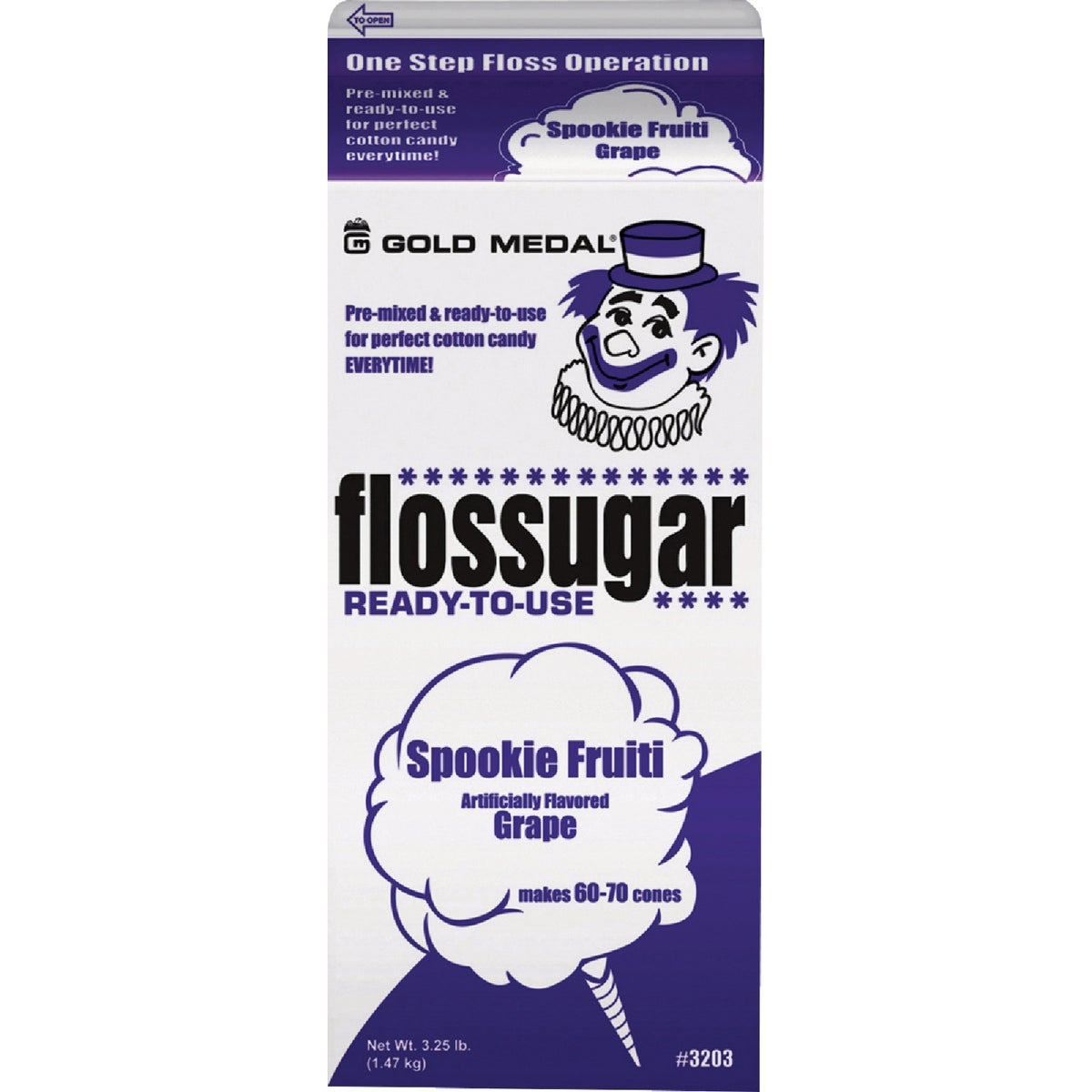 Gold Medal 1/2 Gal. Spookie Fruitti Grape Cotton Candy Sugar