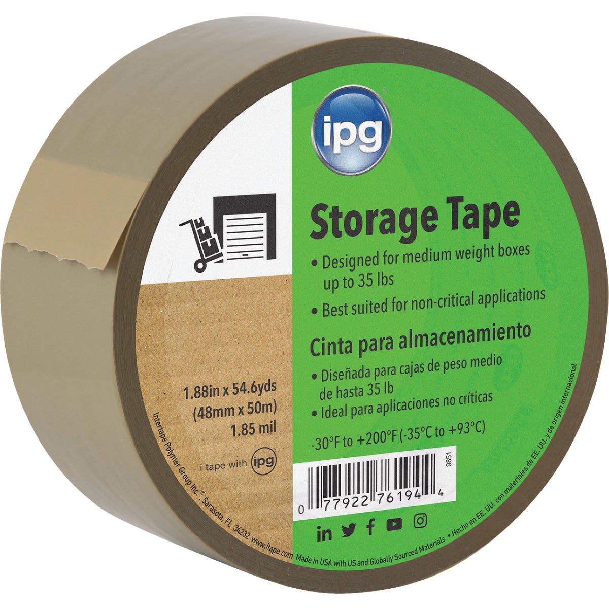 IPG 1.88 In. X 55 Yd. Tan Sealing Tape