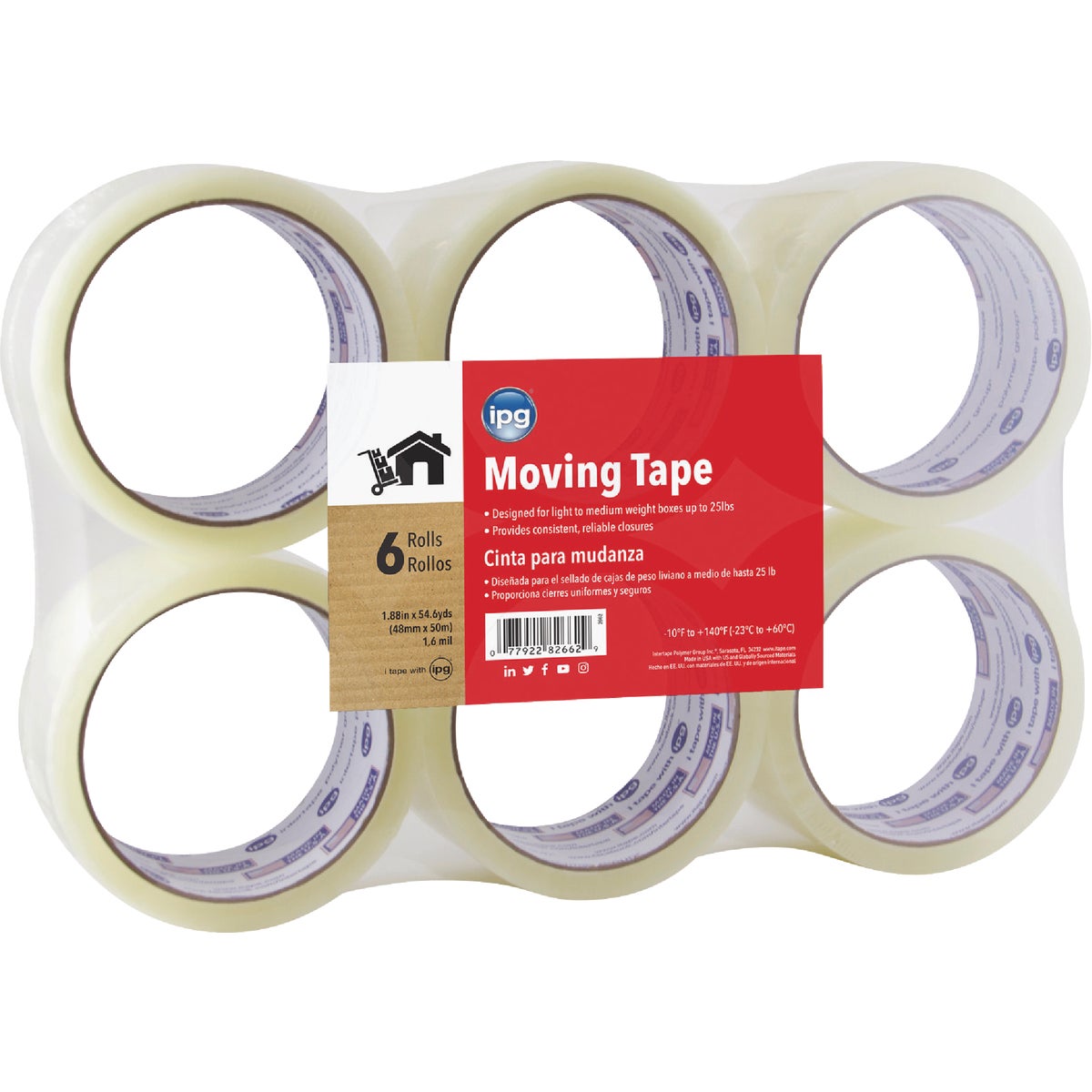 IPG 1.88 In. x 55 Yd. Economy Sealing Tape (6-Pack)