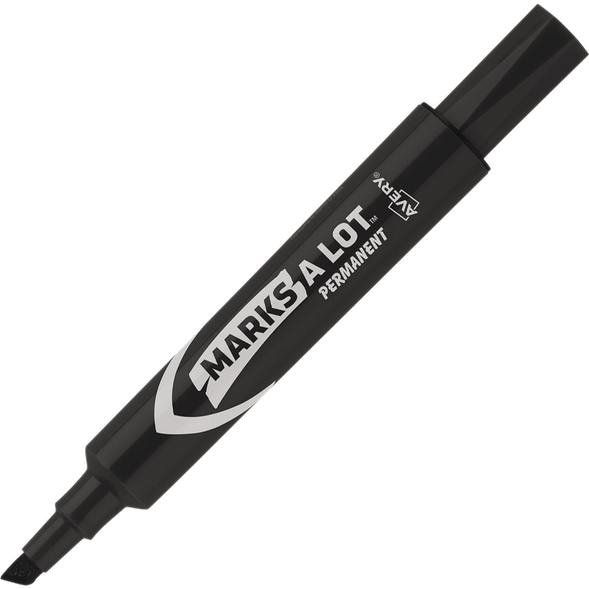 Marks-A-Lot Black Regular Chisel Tip Permanent Marker (2-Pack) Image 2