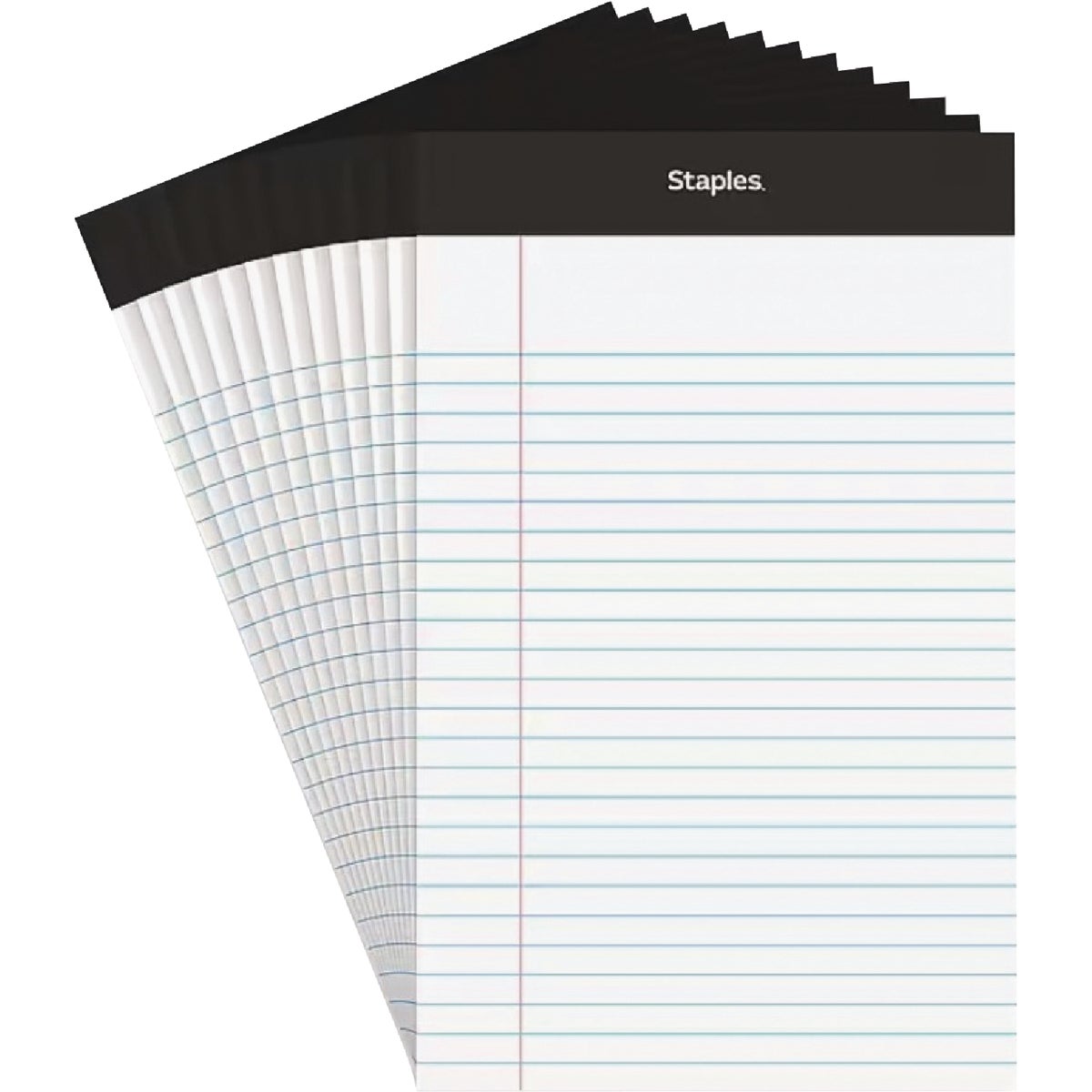 Staples 5 In. W. x 8 In. H. 50-Sheet White Top Bound Legal Pad (12-Pack)