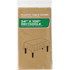54 In. x 108 In. Gold Rectangular Plastic Table Cover Image 1