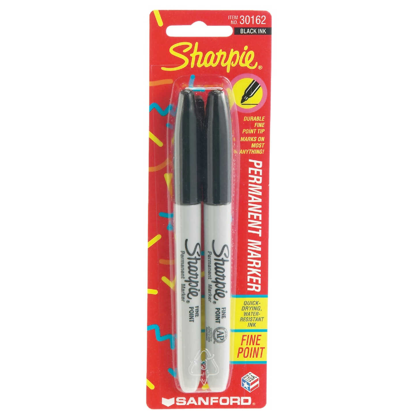 Sharpie Black Fine Point Permanent Marker (2-Pack) Image 1