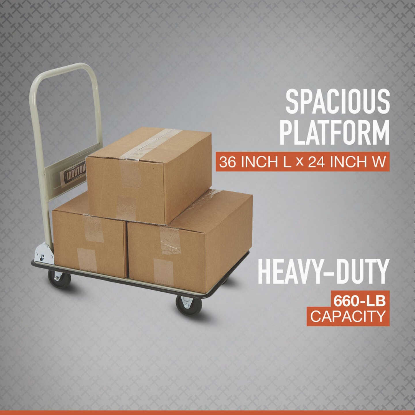 Ironton 24 In. W. x 36 In. L. Folding Platform Cart, 660 Lb. Capacity Image 2