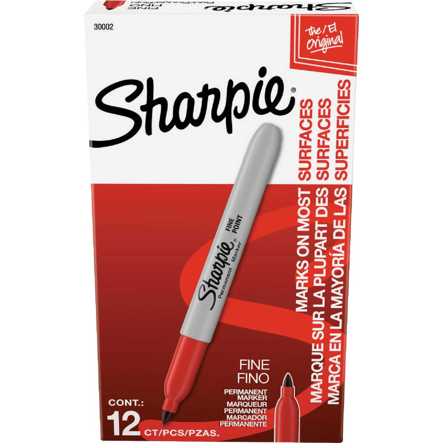 Sharpie Red Fine Point Permanent Marker (12-Pack) Image 4