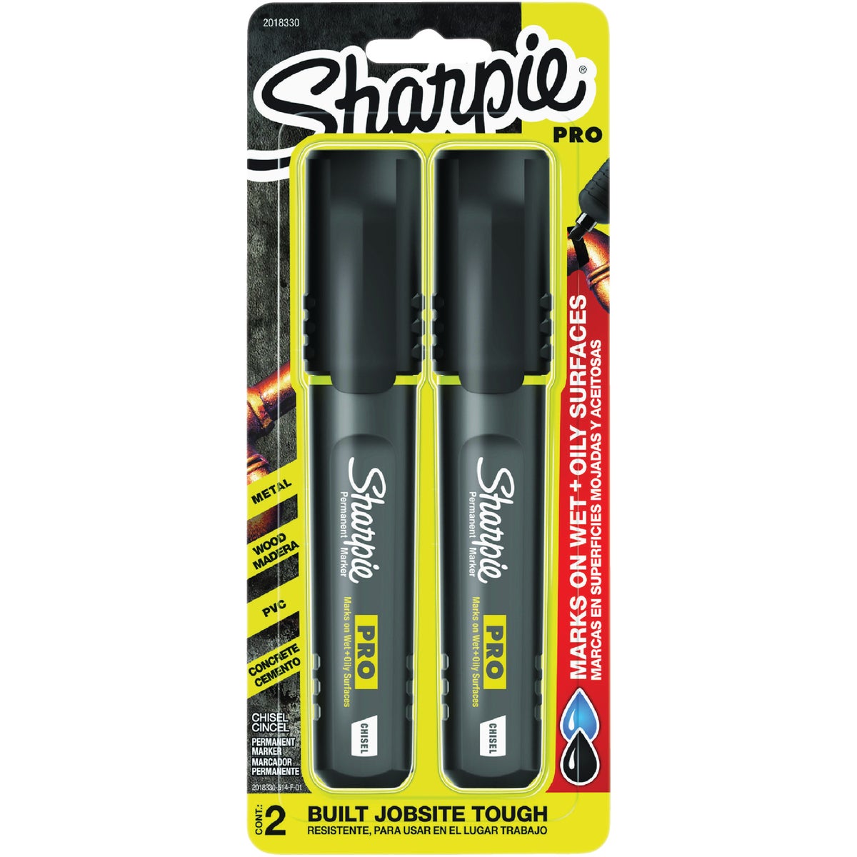 Sharpie Pro Black Chisel Tip Permanent Marker (2-Pack) Image 3