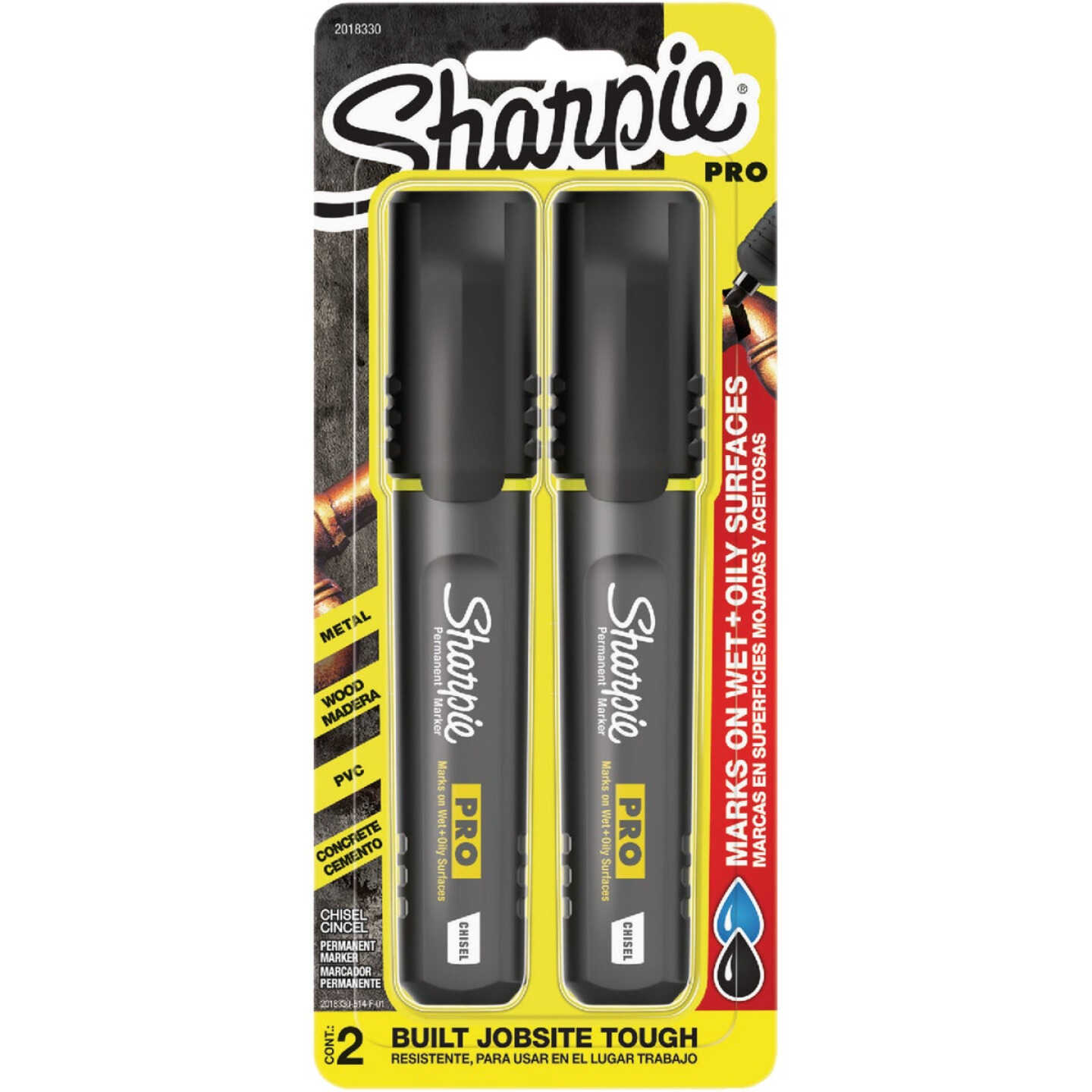 Sharpie Pro Black Chisel Tip Permanent Marker (2-Pack) Image 1